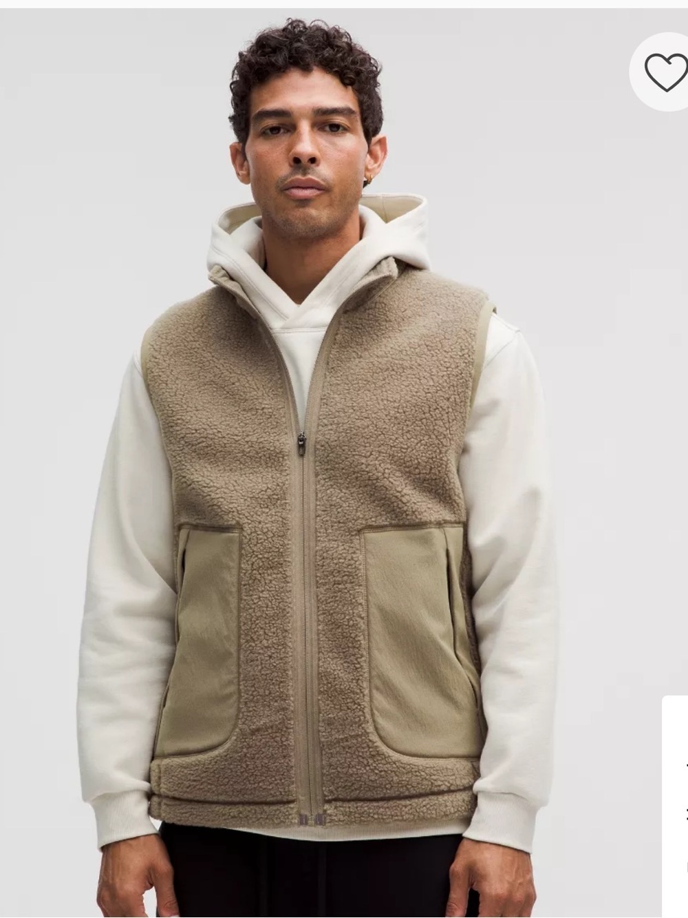 lululemon athletica cream Sherpa high pile Fleece Vest